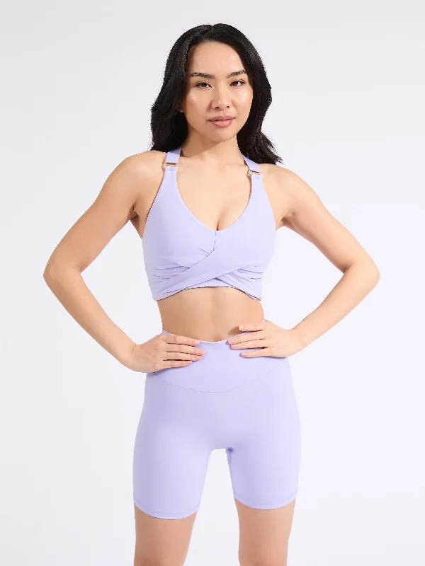 Candy Wrap Sports Bra - Lavender Haze