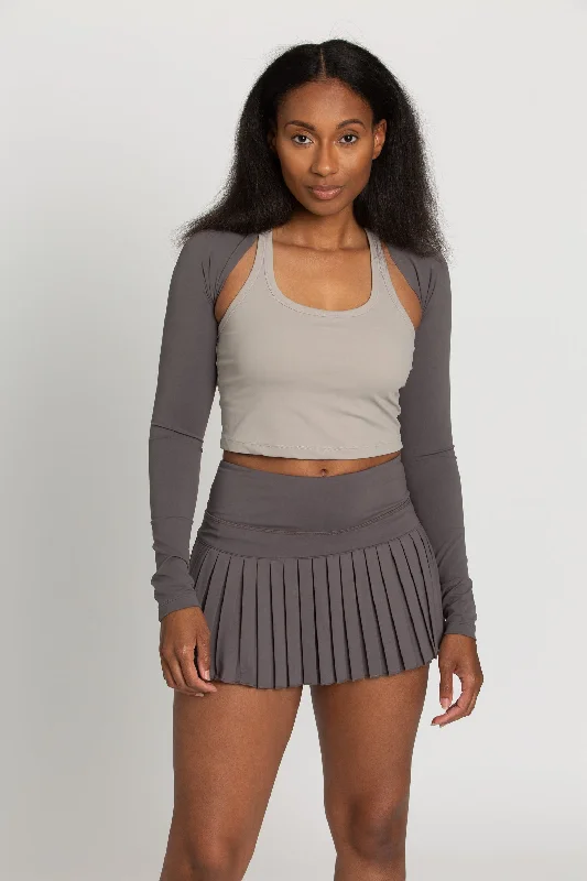 Charcoal Grey Spandex Shrug