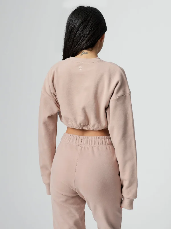 Cloud Long Sleeve Crop - Mauve