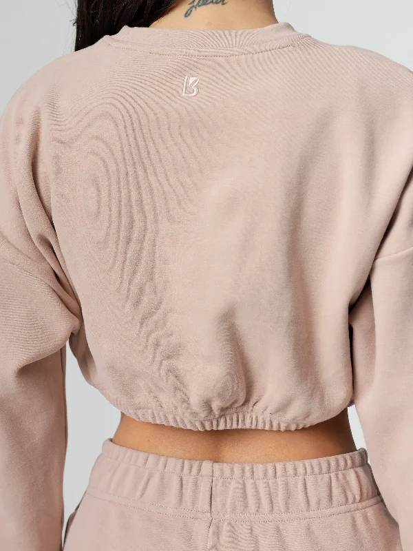 Cloud Long Sleeve Crop - Mauve