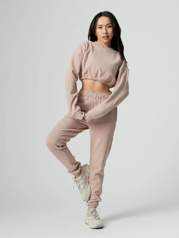 Cloud Long Sleeve Crop - Mauve