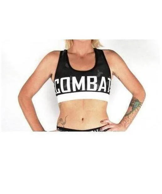 Combat Dollies Black Camo Sports Bra