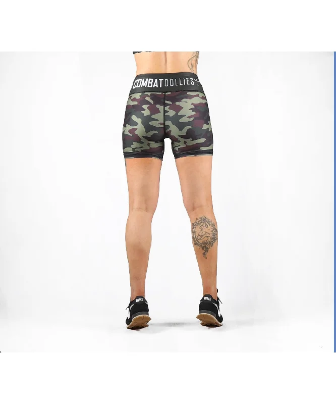 Combat Dollies Caged Camo Fitness Shorts