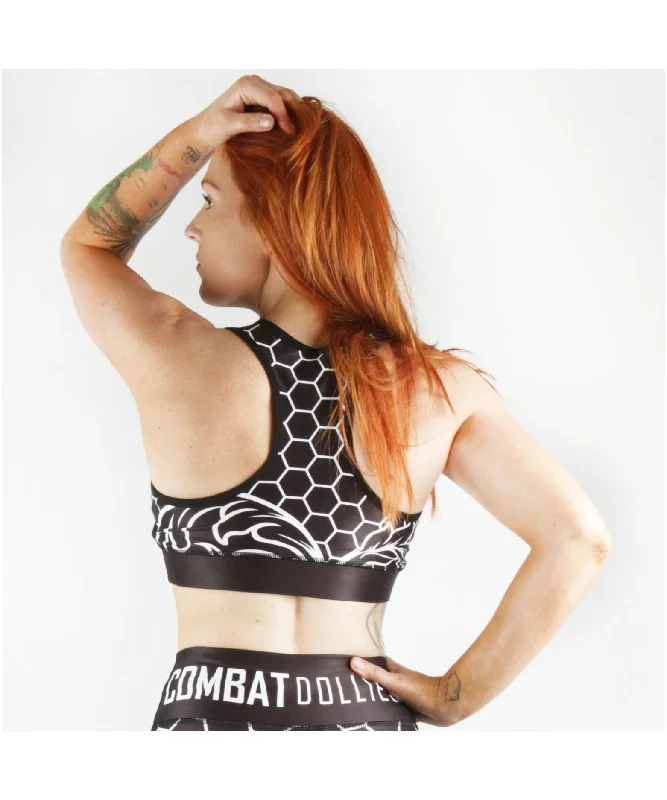 Combat Dollies Filigree Sports Bra Black