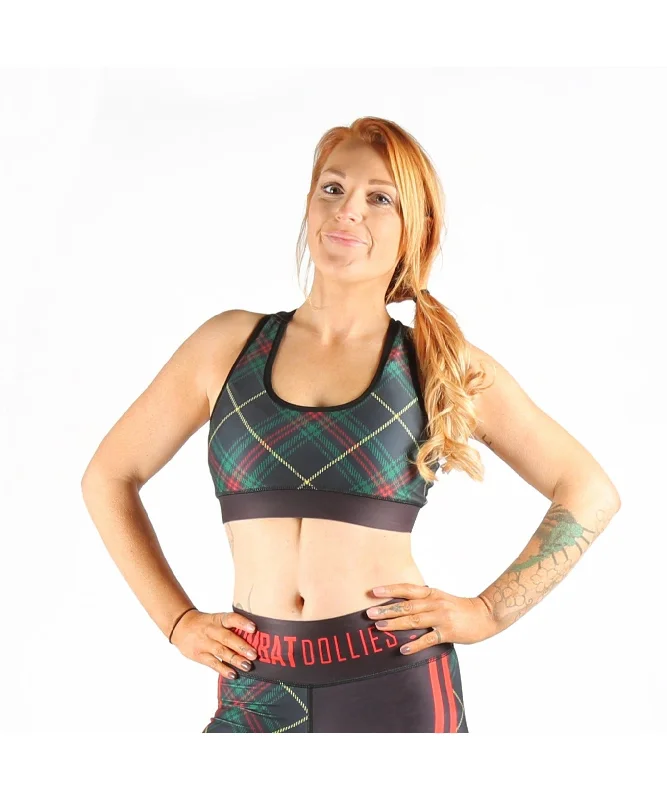 Combat Dollies Tartan Sports Bra