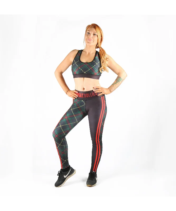 Combat Dollies Tartan Sports Bra