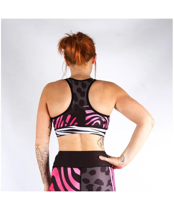 Combat Dollies Wild Pinks Sports Bra