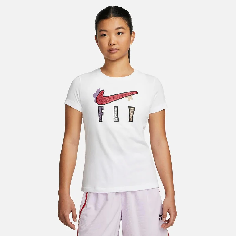 NIKE Women's Nike Dri-FIT Swoosh Fly Tee -White