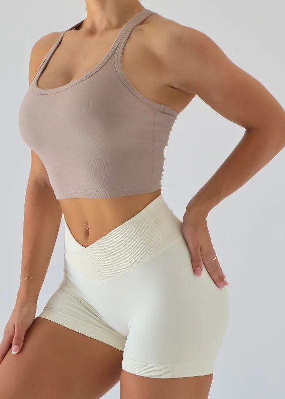 CROPPED TANK - BEIGE