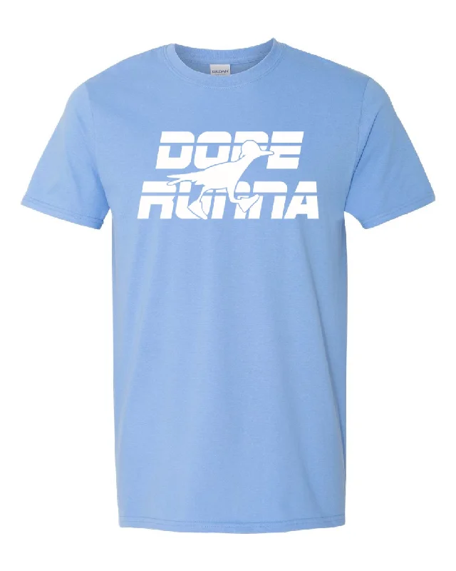 DOPE RUNNA ""DA CITY"" T-SHIRT - Carolina Blue X White