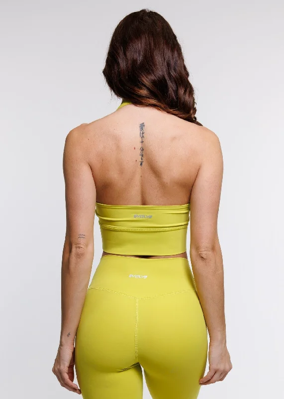 Elevate Halter Bra - Chartreuse