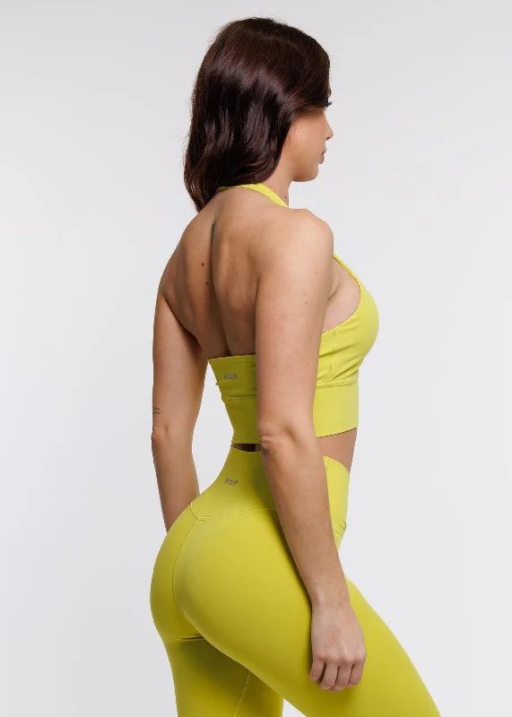 Elevate Halter Bra - Chartreuse