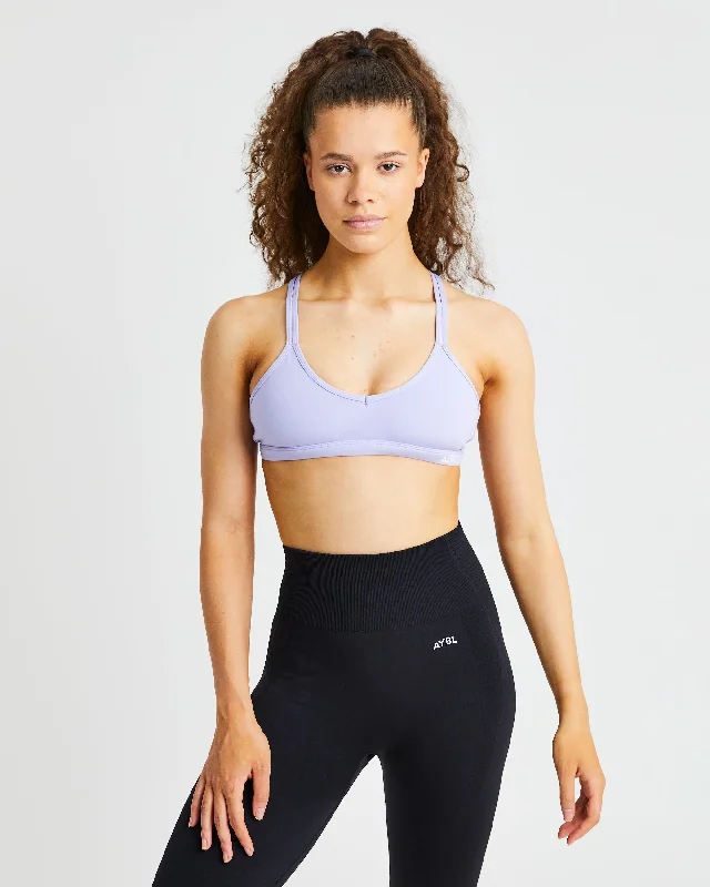 Essential Strappy Sports Bra - Iced Lilac