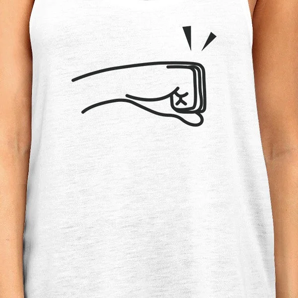 Fists Pound BFF Matching White Tank Tops