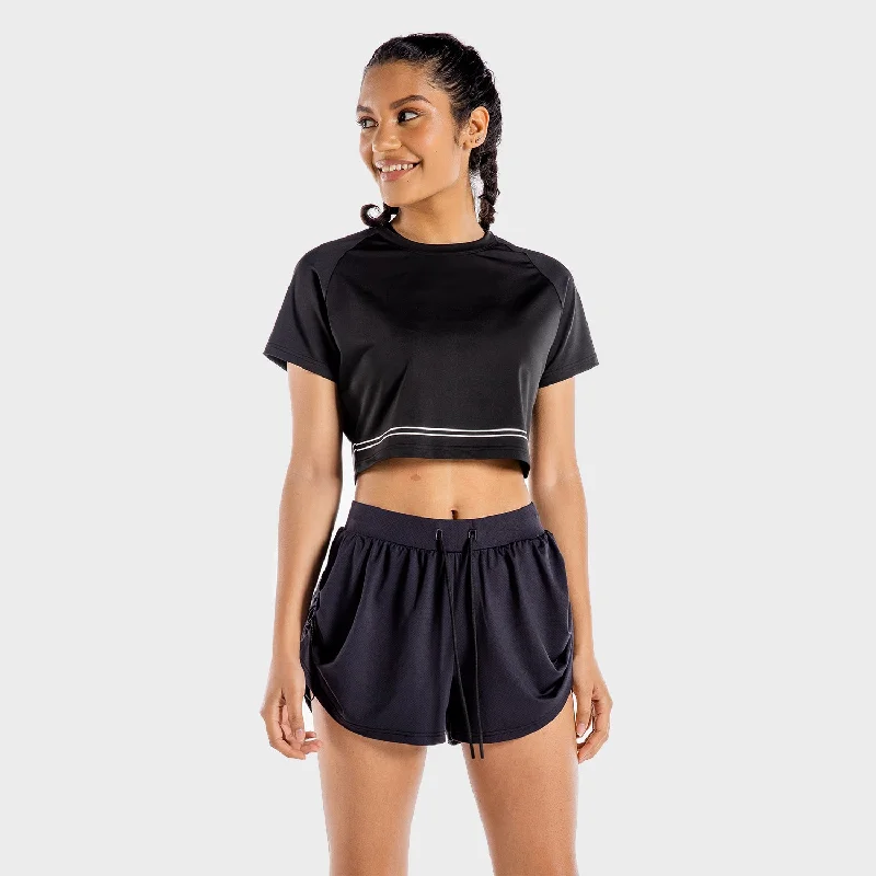 Flux Crop Tee - Onyx