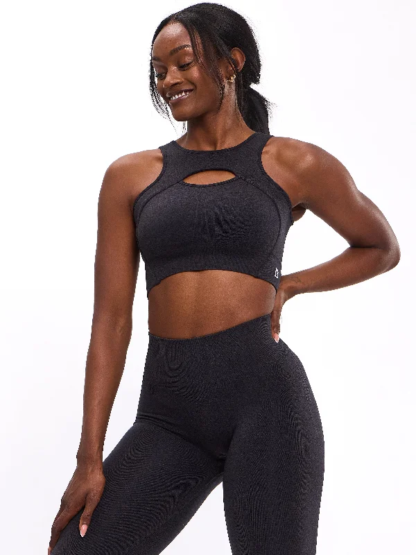 Form Reversible Seamless Sports Bra - Charcoal