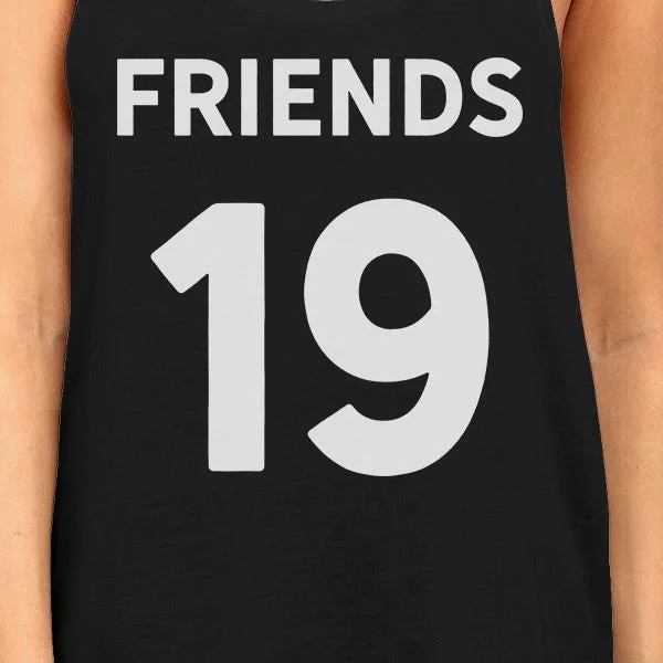 Friends Since Custom Years BFF Matching Black Tank Tops