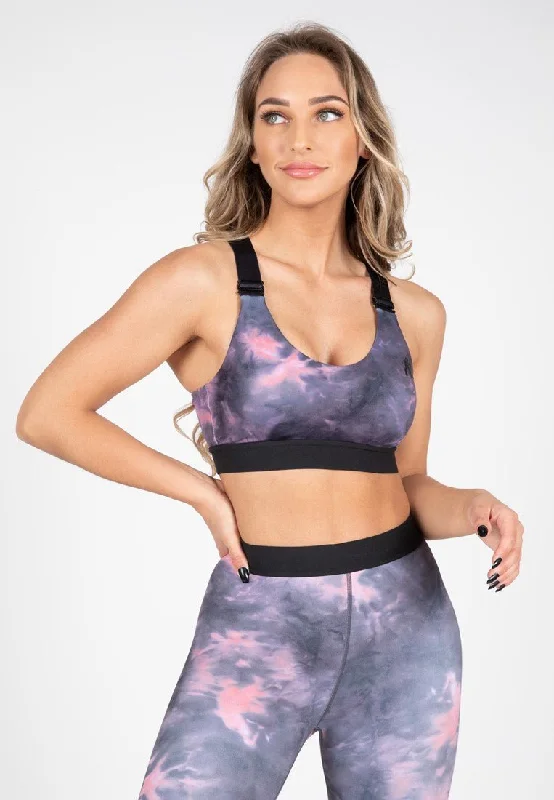 Gorilla Wear Colby Sport Bra - Grey/Pink