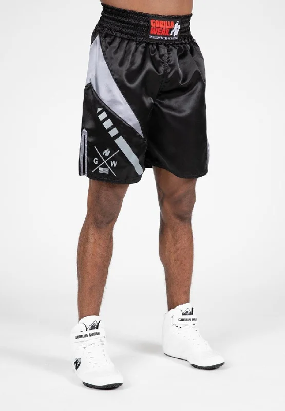 Gorilla Wear Hornell Boxing Shorts - Black/Grey