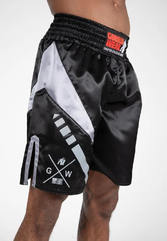 Gorilla Wear Hornell Boxing Shorts - Black/Grey