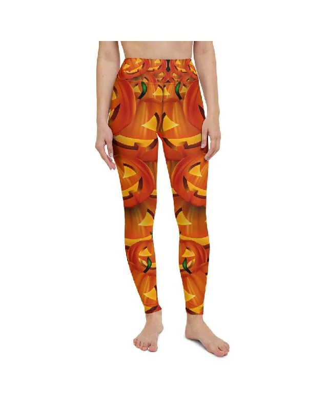 Halloween Pumpkin Yoga Pants