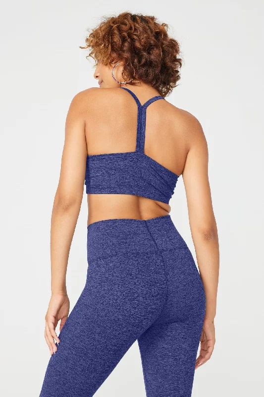 TLC Y-Back Bralette in Heathered Navy