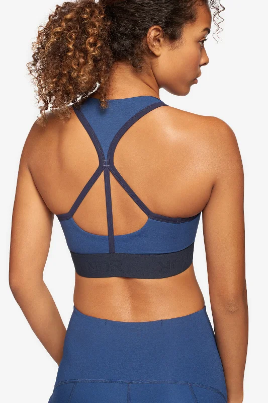 Scuba Zip Bra - Cobalt Marl