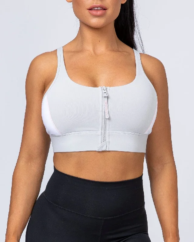 Locked & Loaded Bra - Grey/White