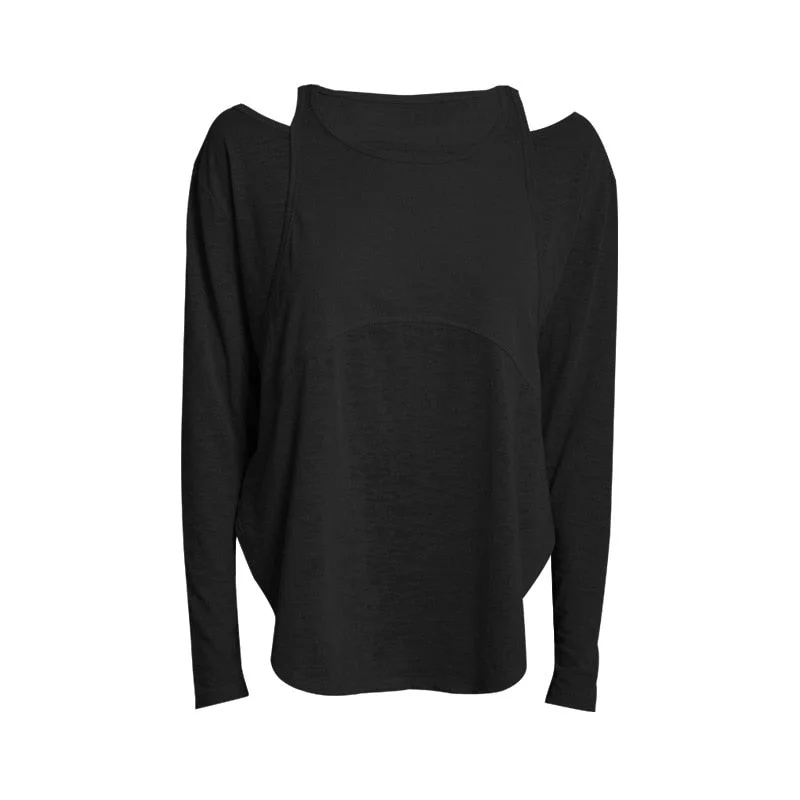 Yoganix Long Sleeve Yoga Shirts for Women Loose Sports Tee Crop Top Sports Top Women Sportswear Gym Fitness Wear Clothing Workout Female