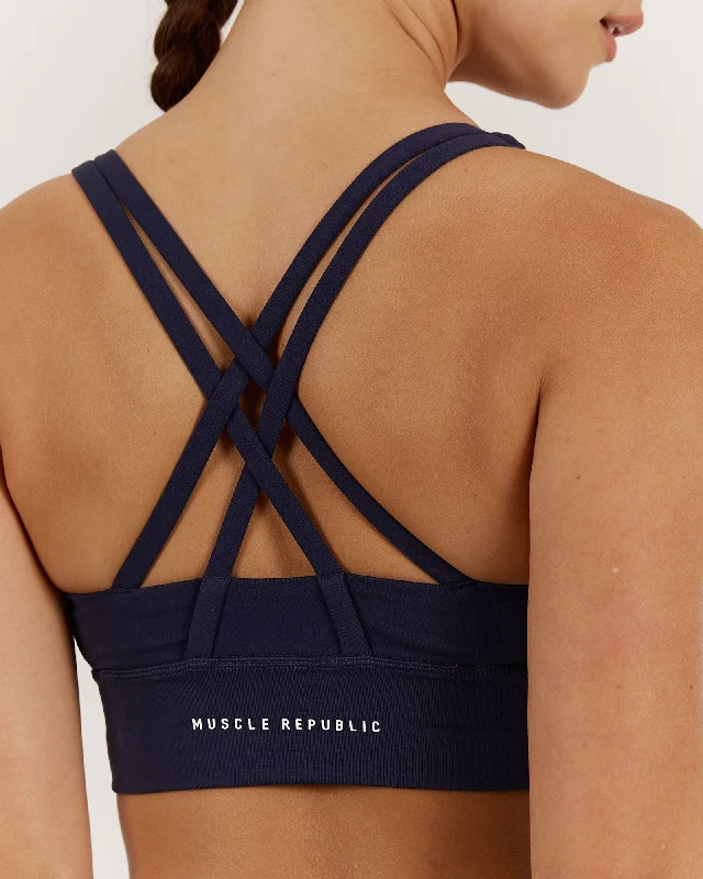 LUXE STRAPPY BRA - DEEP NAVY