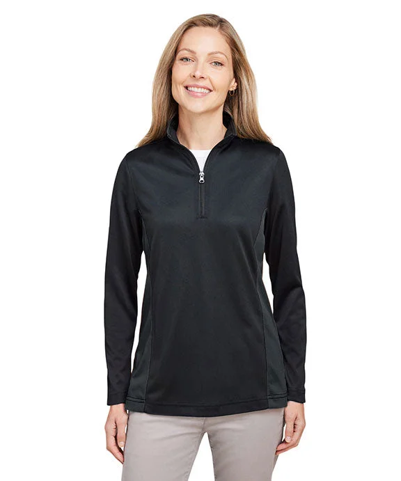 M786W - Harriton Ladies Flash Snag Protection Plus IL Colorblock Quarter-Zip