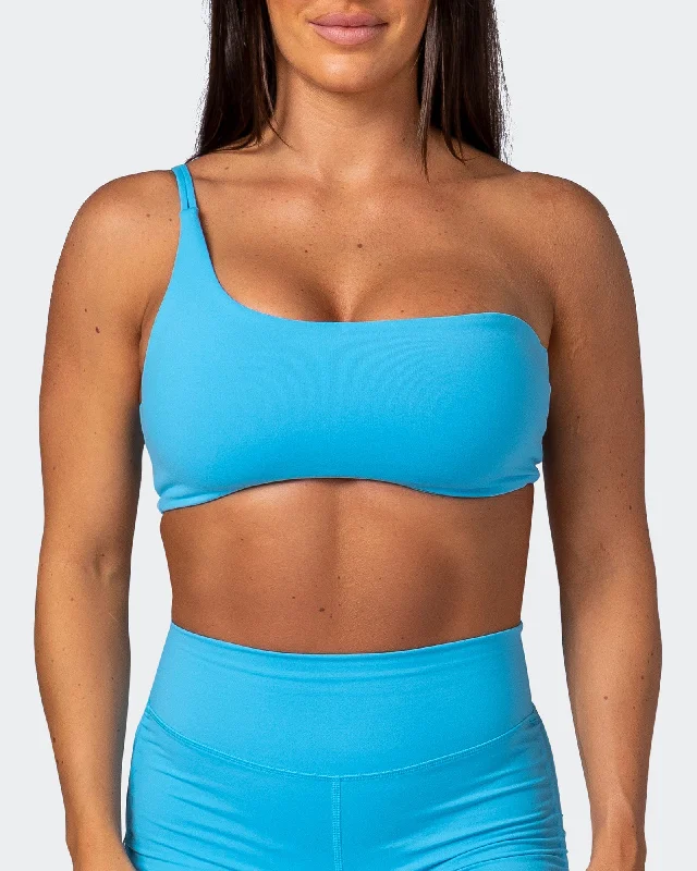 Movement One Shoulder Bralette - Ibiza Blue