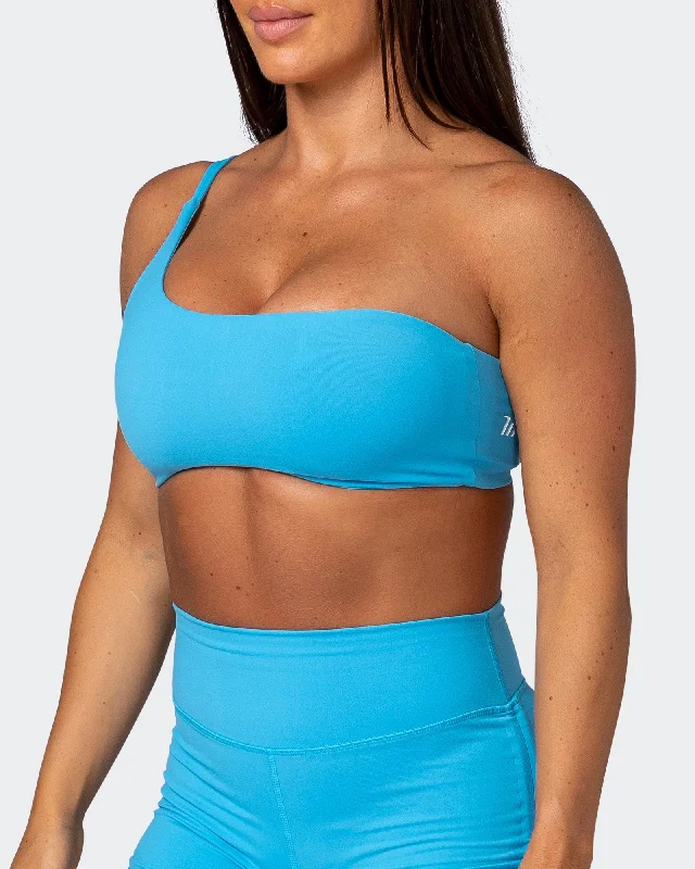 Movement One Shoulder Bralette - Ibiza Blue