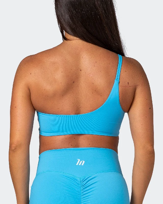 Movement One Shoulder Bralette - Ibiza Blue