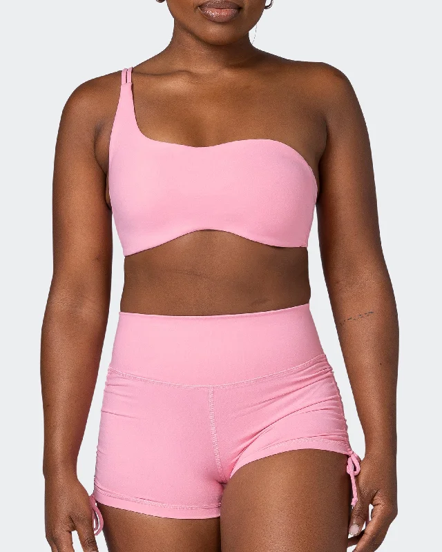 Movement One Shoulder Bralette - Strawberry Pink