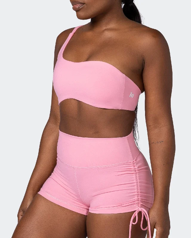 Movement One Shoulder Bralette - Strawberry Pink