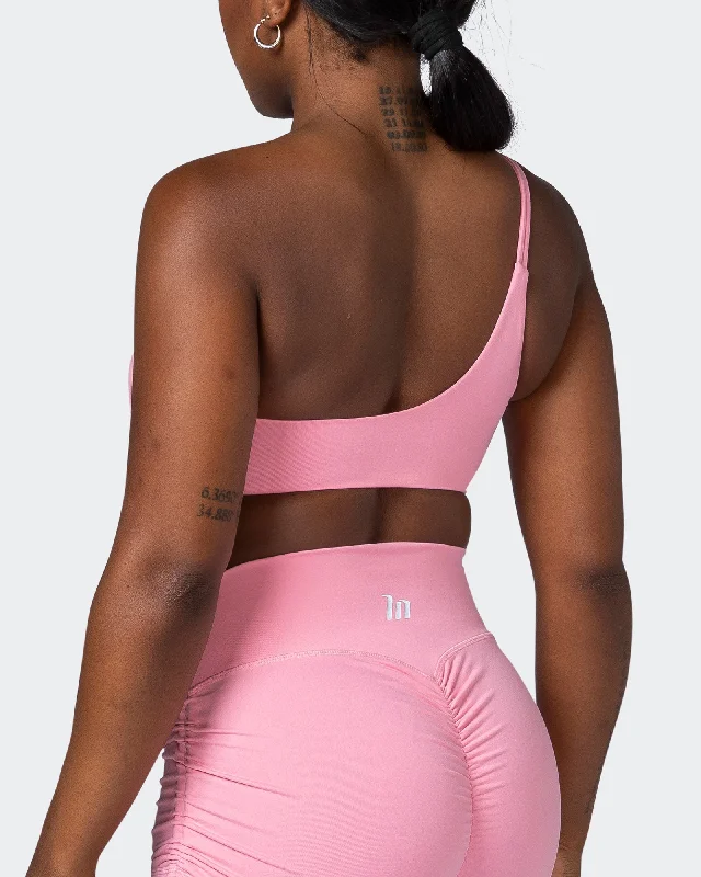 Movement One Shoulder Bralette - Strawberry Pink