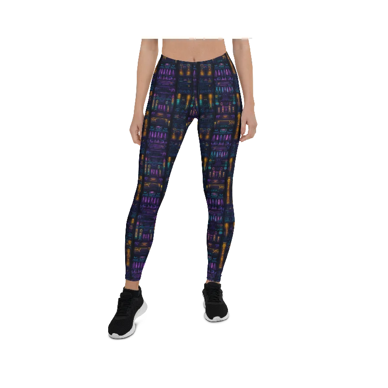 Neon Hieroglyphics Leggings