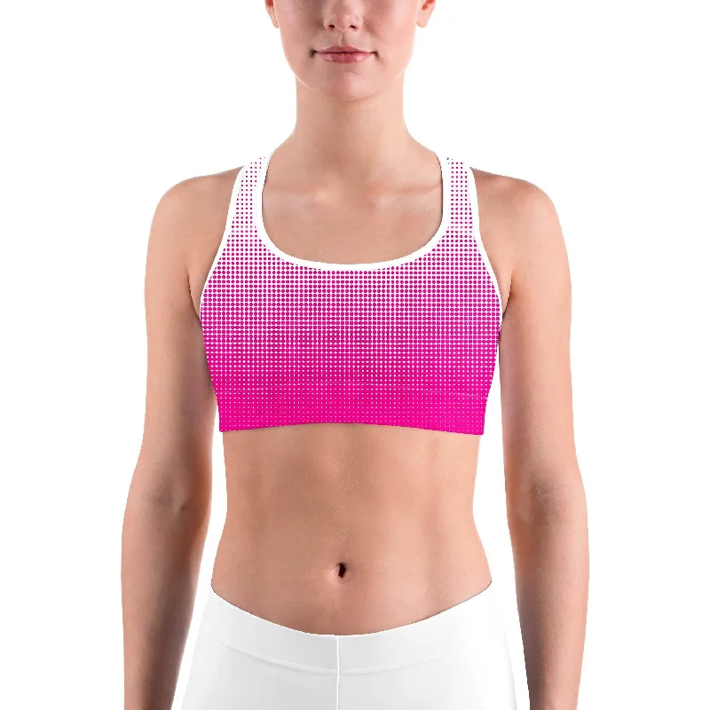 Pink Halftone Sports bra