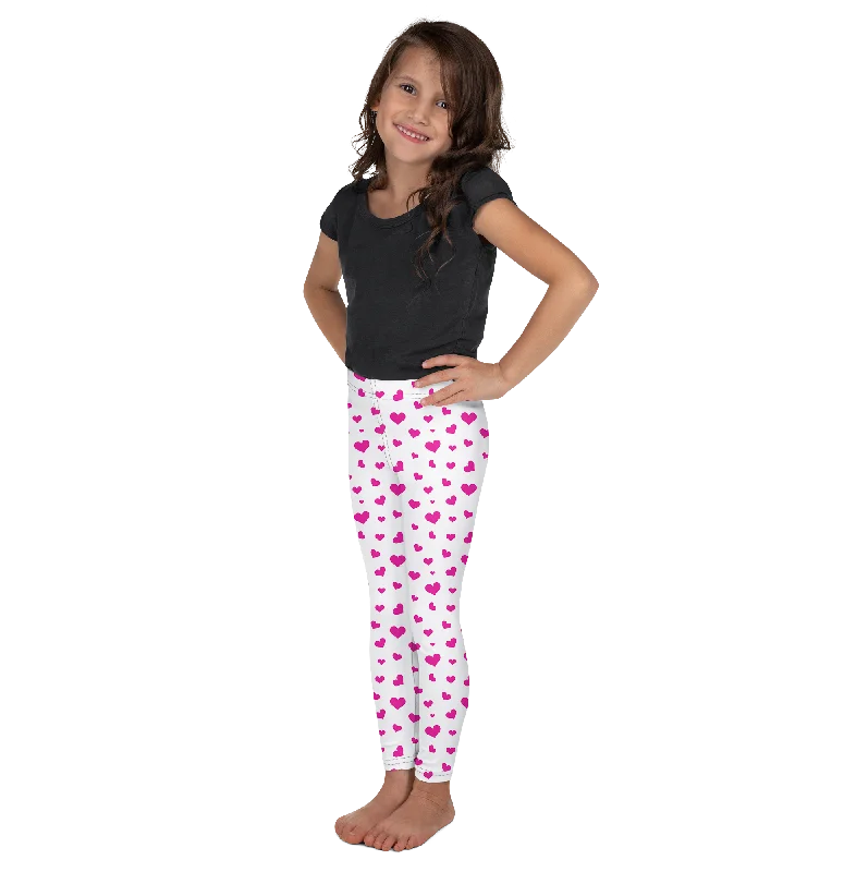 Pink Hearts Kid's Leggings