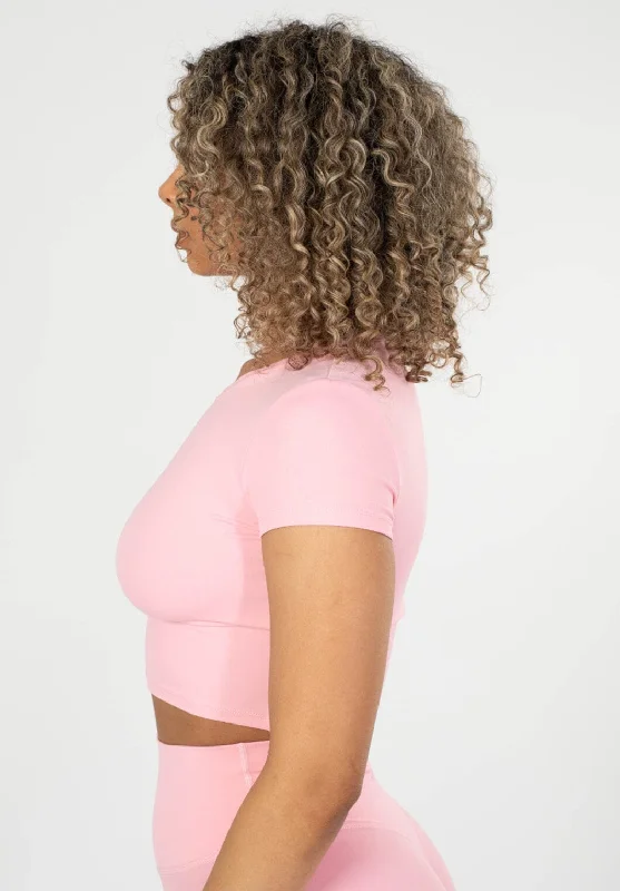 RecStretch Short Sleeve Crop Cotton Candy