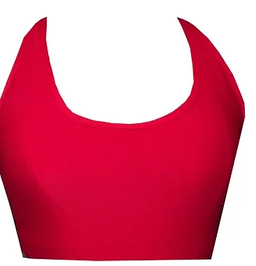 Red Strappy Sports Crop Top BK133