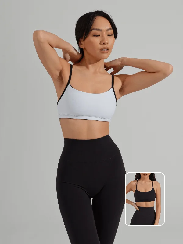 Reversible Sports Bra - Onyx Black and White