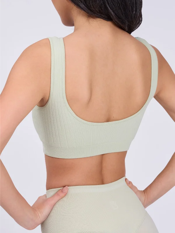 Scoop Seamless Sports Bra - Pistachio