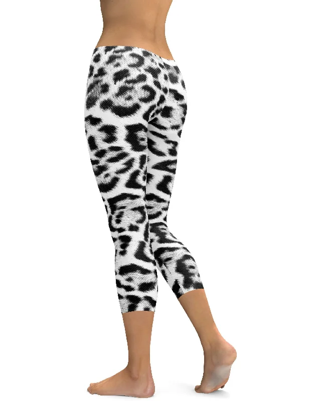 Snow Leopard Skin Capris