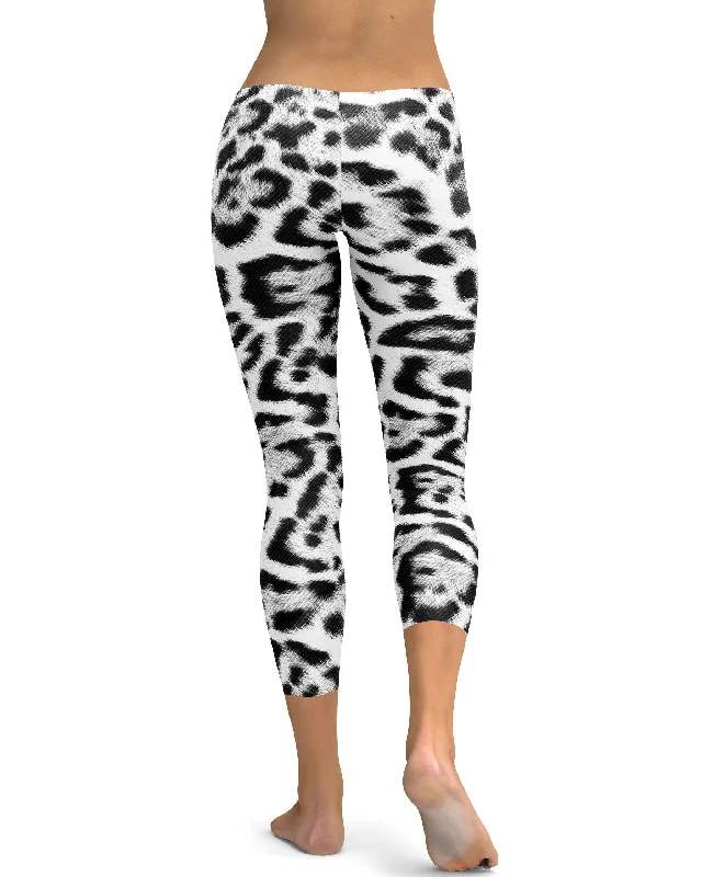 Snow Leopard Skin Capris