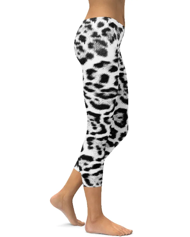 Snow Leopard Skin Capris