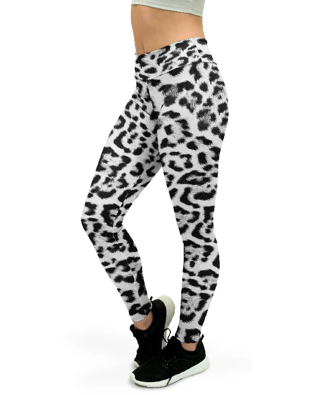 Snow Leopard Skin Yoga Pants