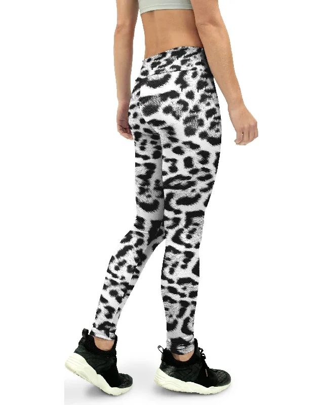 Snow Leopard Skin Yoga Pants