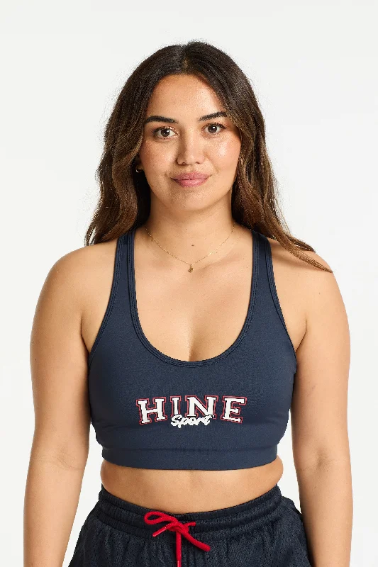 VARSITY 2.0 SPORTY BRA SLATE BLUE